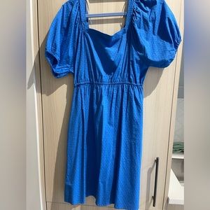 Blue Michelle McDowell puff sleeve dress size M
